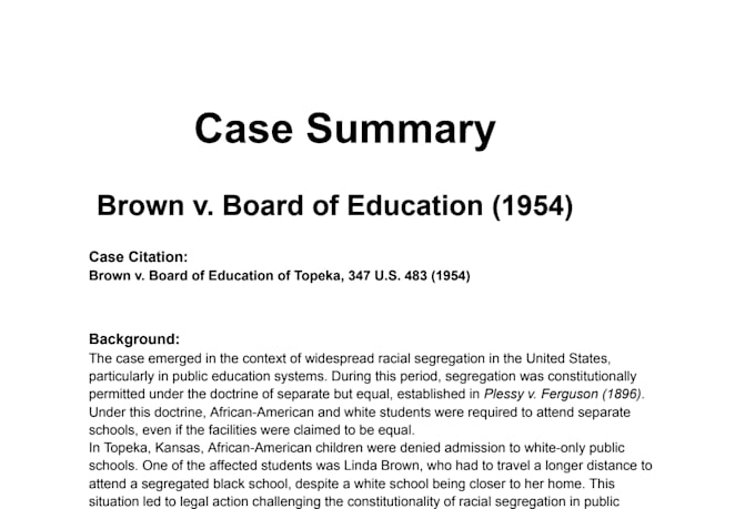 write professional legal case analysis and case summaries